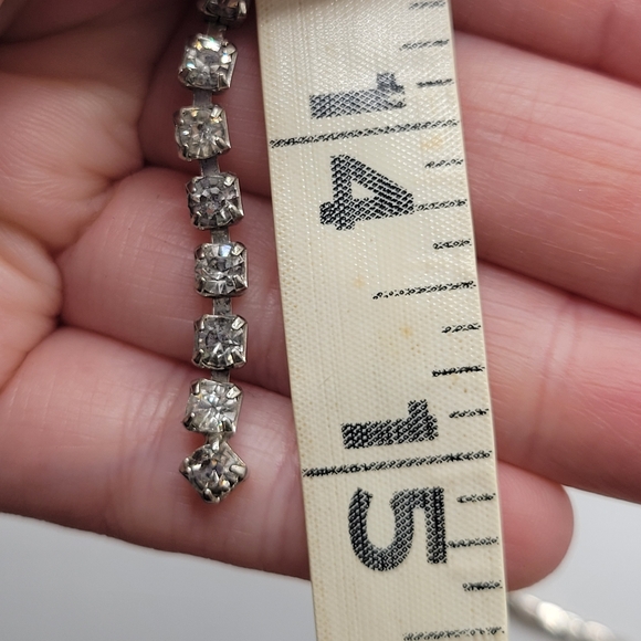 VTG Jewelry Set | Silver Tone & Clear Rhinestones | Unsigned - Picture 10 of 12